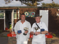 August Tournament: 2-legged winners Nigel Wilson and John Smallbone